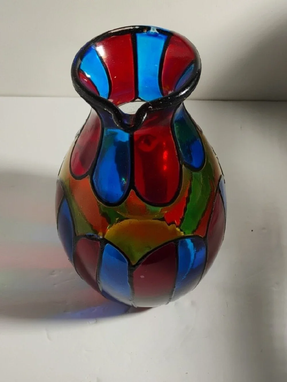 Vidrio Stained-Glass Style Multicolor Decorative Wine Chiller